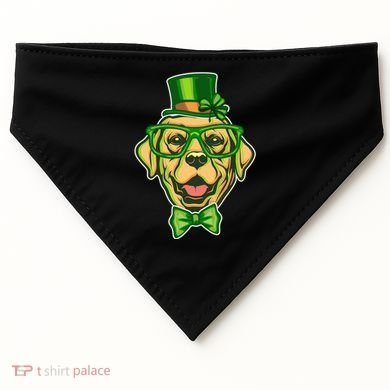 St Patrick's Day Lucky Golden Retriever Dog USA-Made Doggie Bandana