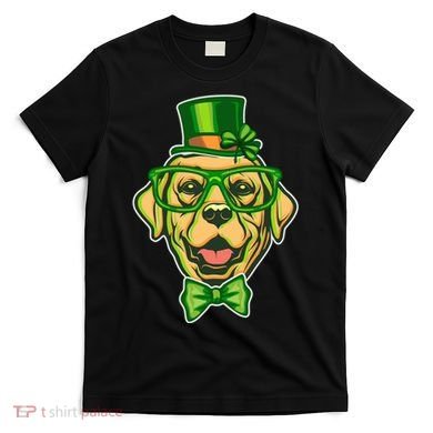 St Patrick's Day Lucky Golden Retriever Dog T-Shirt