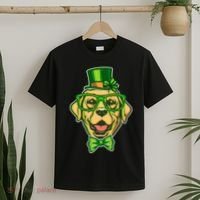 St Patrick's Day Lucky Golden Retriever Dog T-Shirt thumb 2