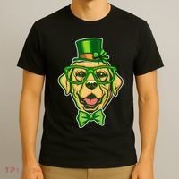 St Patrick's Day Lucky Golden Retriever Dog T-Shirt thumb 3