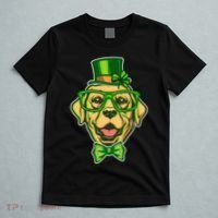St Patrick's Day Lucky Golden Retriever Dog T-Shirt thumb 5