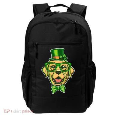 St Patrick's Day Lucky Golden Retriever Dog Backpack