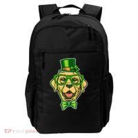 St Patrick's Day Lucky Golden Retriever Dog Backpack thumb 0