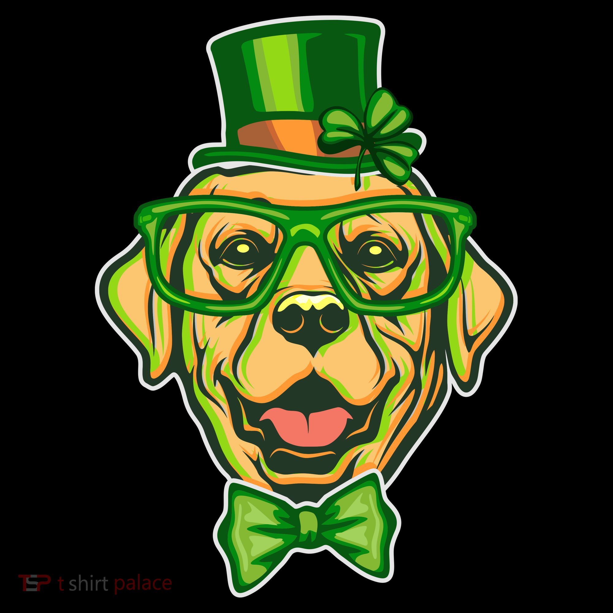 St Patrick's Day Lucky Golden Retriever Dog Coffee Mug
