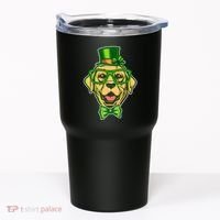St Patrick's Day Lucky Golden Retriever Dog Tumbler thumb 0