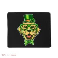 St Patrick's Day Lucky Golden Retriever Dog Mousepad thumb 0