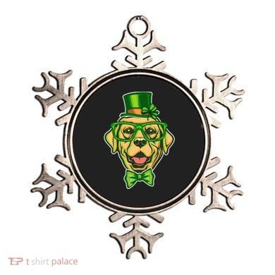 St Patrick's Day Lucky Golden Retriever Dog Ornament