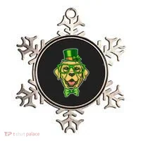 St Patrick's Day Lucky Golden Retriever Dog Ornament thumb 0