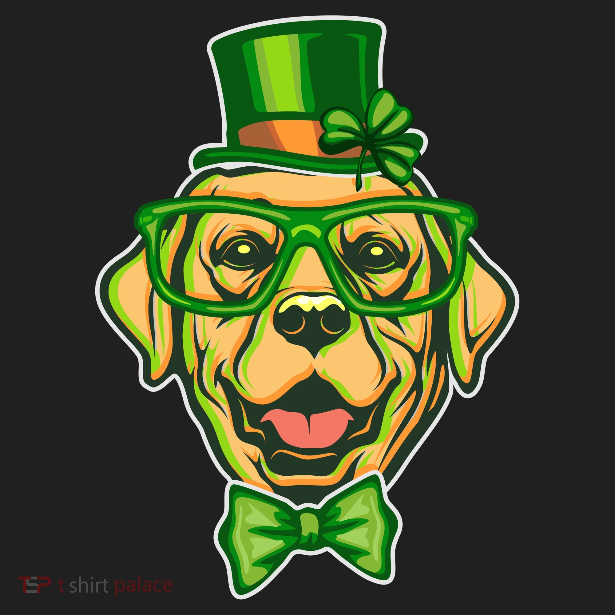 St Patrick's Day Lucky Golden Retriever Dog Hat