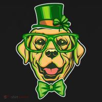 St Patrick's Day Lucky Golden Retriever Dog Toddler Hoodie thumb 2