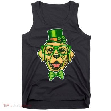 St Patrick's Day Lucky Golden Retriever Dog Tank Top