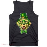 St Patrick's Day Lucky Golden Retriever Dog Tank Top thumb 0