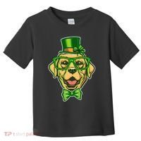 St Patrick's Day Lucky Golden Retriever Dog Toddler T-Shirt thumb 0