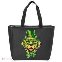 St Patrick's Day Lucky Golden Retriever Dog Tote Bag thumb 0