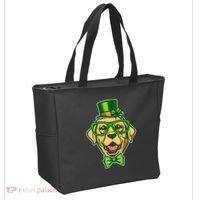 St Patrick's Day Lucky Golden Retriever Dog Tote Bag thumb 2