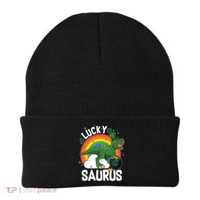 St Patrick's Day Lucky Saurus T-Rex With Pot Of Gold Beanie