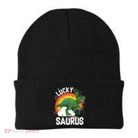 St Patrick's Day Lucky Saurus T-Rex With Pot Of Gold Beanie thumb 0