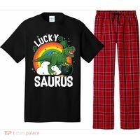 St Patrick's Day Lucky Saurus T-Rex With Pot Of Gold Pajama Set thumb 0