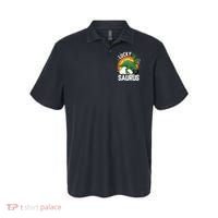 St Patrick's Day Lucky Saurus T-Rex With Pot Of Gold Polo thumb 0