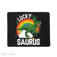 St Patrick's Day Lucky Saurus T-Rex With Pot Of Gold Mousepad thumb 0