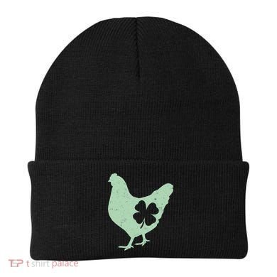 St Patrick's Day Lucky Shamrock Clover Chicken Beanie