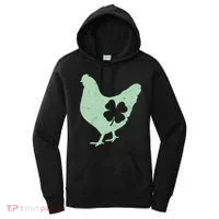 St Patrick's Day Lucky Shamrock Clover Chicken Women's Hoodie thumb 0