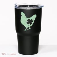 St Patrick's Day Lucky Shamrock Clover Chicken Tumbler thumb 0