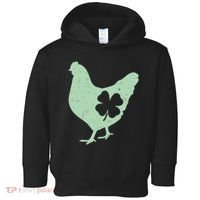 St Patrick's Day Lucky Shamrock Clover Chicken Toddler Hoodie thumb 0