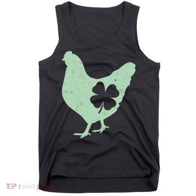 St Patrick's Day Lucky Shamrock Clover Chicken Tank Top