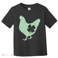 St Patrick's Day Lucky Shamrock Clover Chicken Toddler T-Shirt thumb 0