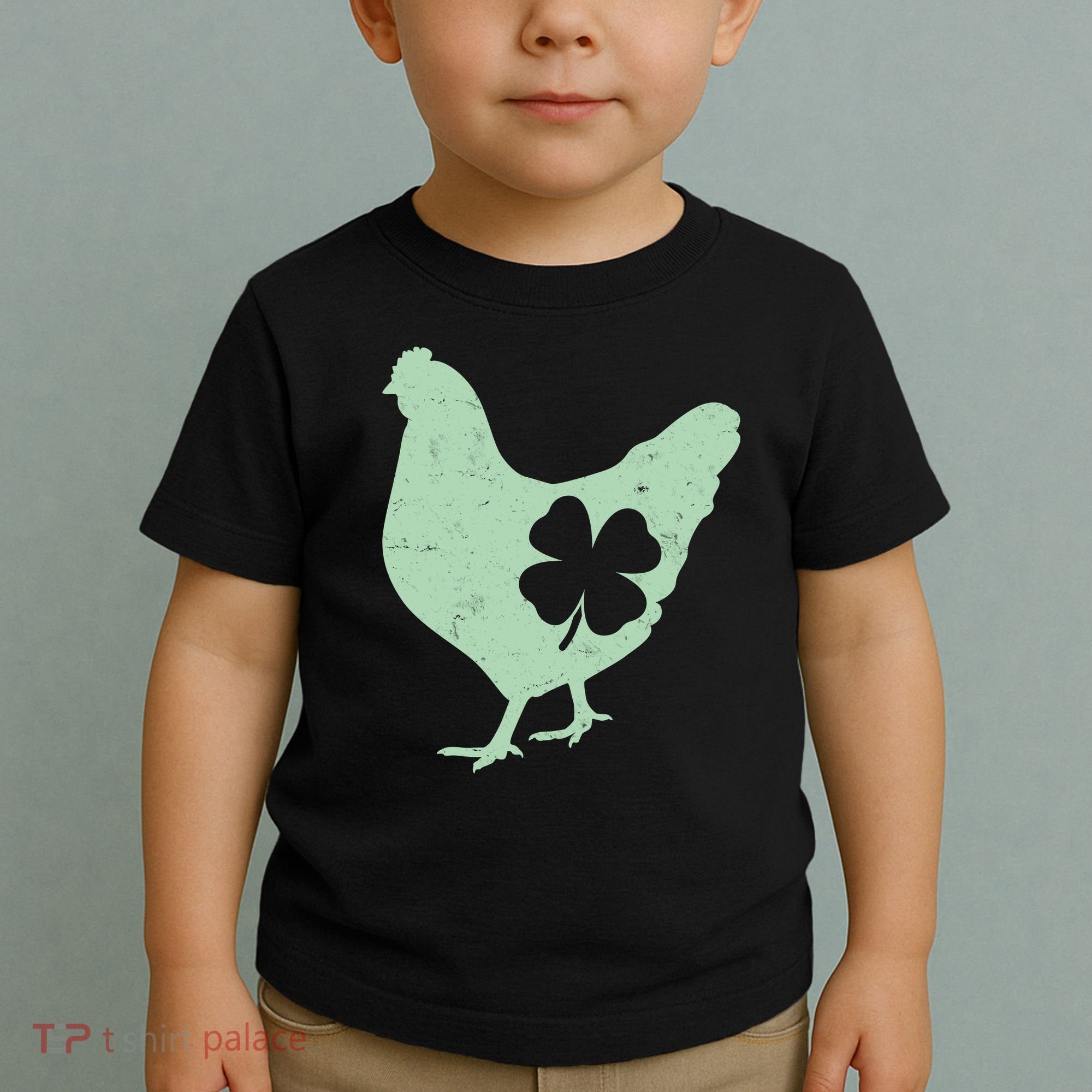 St Patrick's Day Lucky Shamrock Clover Chicken Toddler T-Shirt