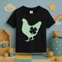 St Patrick's Day Lucky Shamrock Clover Chicken Toddler T-Shirt thumb 3