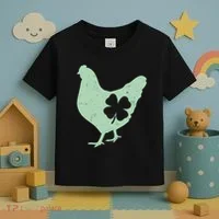 St Patrick's Day Lucky Shamrock Clover Chicken Toddler T-Shirt thumb 3