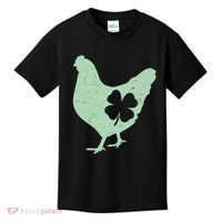St Patrick's Day Lucky Shamrock Clover Chicken Kids T-Shirt thumb 0
