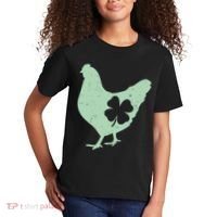 St Patrick's Day Lucky Shamrock Clover Chicken Kids T-Shirt thumb 2