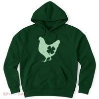 St Patrick's Day Lucky Shamrock Clover Chicken Hoodie thumb 0