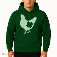 St Patrick's Day Lucky Shamrock Clover Chicken Hoodie thumb 2