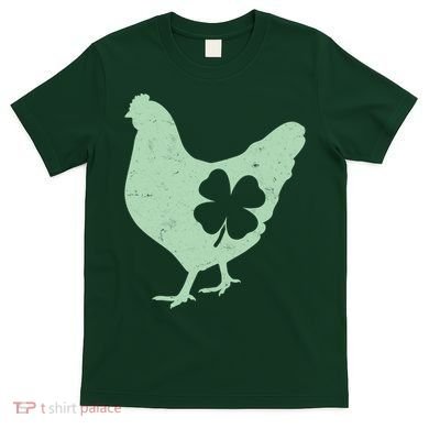 St Patrick's Day Lucky Shamrock Clover Chicken T-Shirt