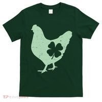 St Patrick's Day Lucky Shamrock Clover Chicken T-Shirt thumb 0