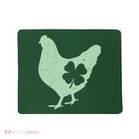 St Patrick's Day Lucky Shamrock Clover Chicken Mousepad thumb 0