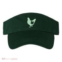 St Patrick's Day Lucky Shamrock Clover Chicken Visor thumb 0