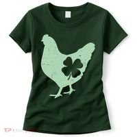 St Patrick's Day Lucky Shamrock Clover Chicken Women's T-Shirt thumb 0