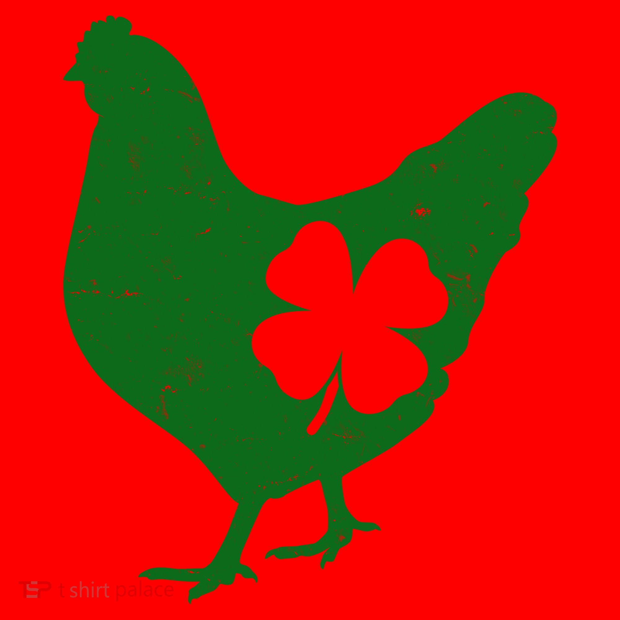 St Patrick's Day Lucky Shamrock Clover Chicken Santa Hat