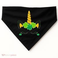St Patrick's Day Lucky Unicorn USA-Made Doggie Bandana thumb 0