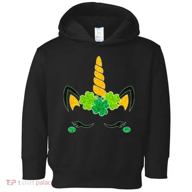 St Patrick's Day Lucky Unicorn Toddler Hoodie
