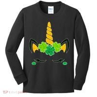 St Patrick's Day Lucky Unicorn Kids Long Sleeve Shirt thumb 0