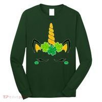 St Patrick's Day Lucky Unicorn Long Sleeve Shirt thumb 0