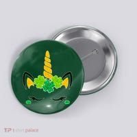 St Patrick's Day Lucky Unicorn Button thumb 0