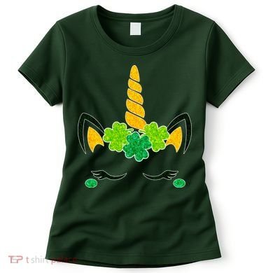 St Patrick's Day Lucky Unicorn Women's T-Shirt