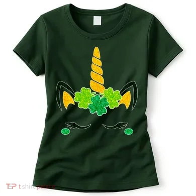 St Patrick's Day Lucky Unicorn Women's T-Shirt